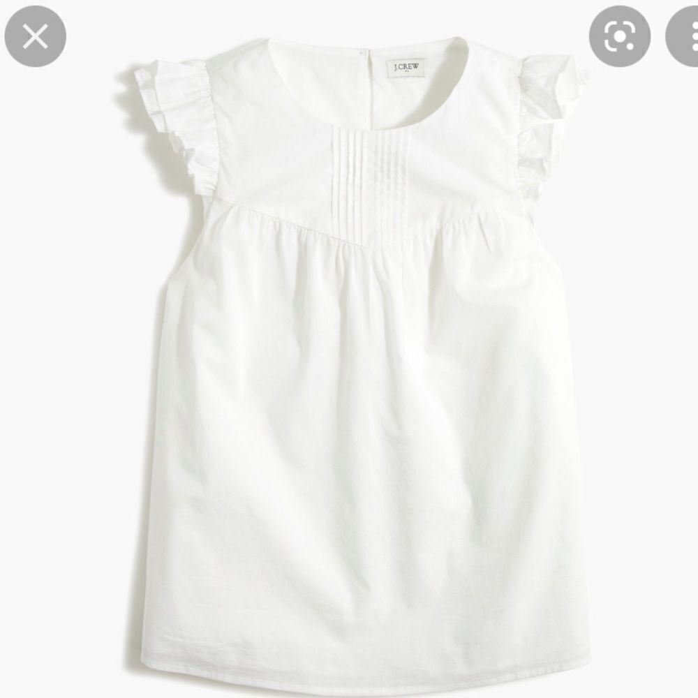 J. Crew Factory Pleated ruffle top Item BA746*
